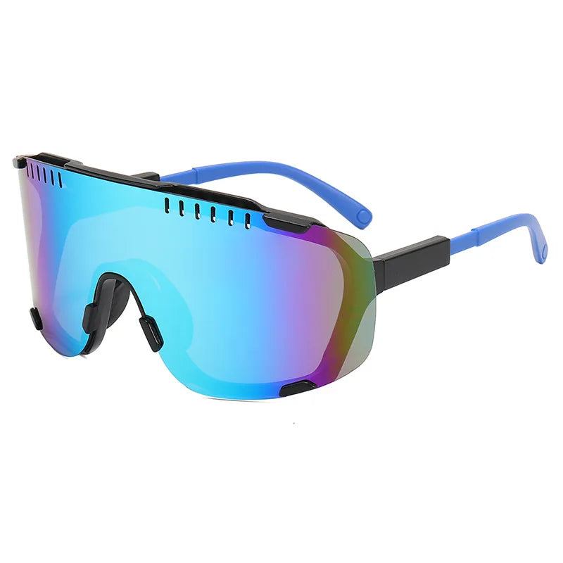 Sports Sunglasses Men Cycling Glasses Mirrored Outdoor Riding Goggles Anti-UV Shades Eyewear Windproof Hiking Driving Eyeglasses