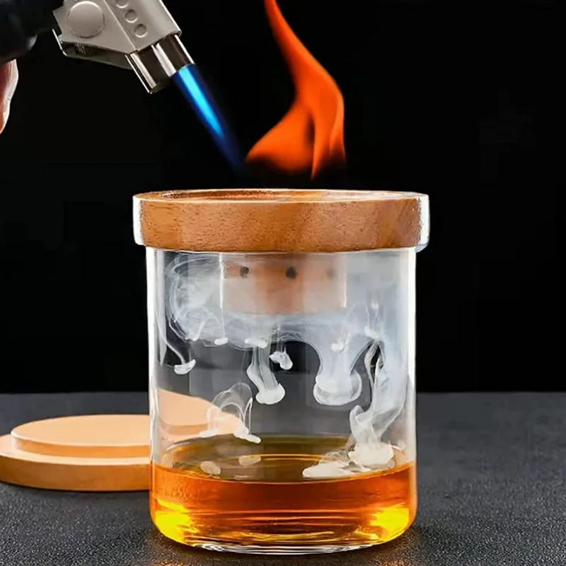 Wooden Smoker Kit for Whiskey Cocktails, Drinks, Kitchen Bar Accessories, and Home Brewing Essentials