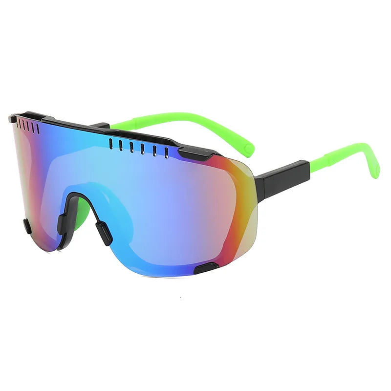 Sports Sunglasses Men Cycling Glasses Mirrored Outdoor Riding Goggles Anti-UV Shades Eyewear Windproof Hiking Driving Eyeglasses