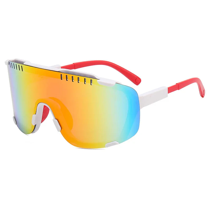 Sports Sunglasses Men Cycling Glasses Mirrored Outdoor Riding Goggles Anti-UV Shades Eyewear Windproof Hiking Driving Eyeglasses