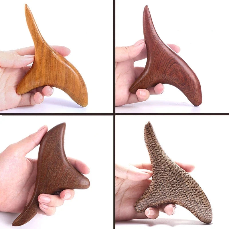 Portable Lightweight Wood Massage Tool Gua Sha for Lymphatic Facial Massage and Muscle Relief Scraping Body Tool for Relaxation