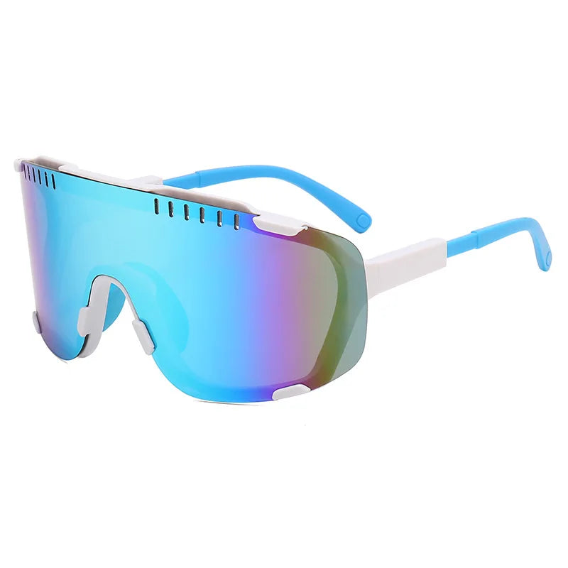 Sports Sunglasses Men Cycling Glasses Mirrored Outdoor Riding Goggles Anti-UV Shades Eyewear Windproof Hiking Driving Eyeglasses