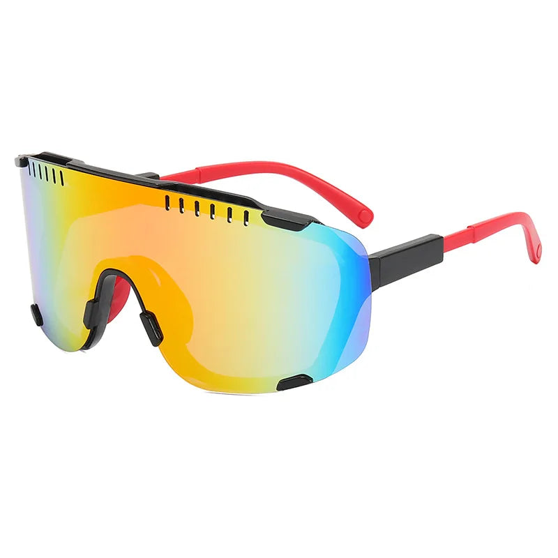 Sports Sunglasses Men Cycling Glasses Mirrored Outdoor Riding Goggles Anti-UV Shades Eyewear Windproof Hiking Driving Eyeglasses